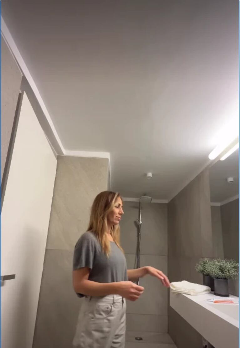 Paula Varela recorrió el baño y mostró los detalles de la remodelación. Fuente: Instagram.