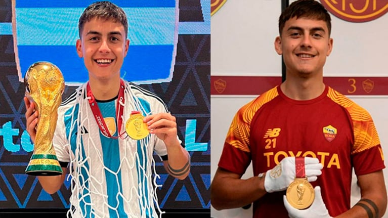 Paulo Dybala causó polémica al cederle su medalla de Campeón del Mundo a La Roma, su equipo europeo.