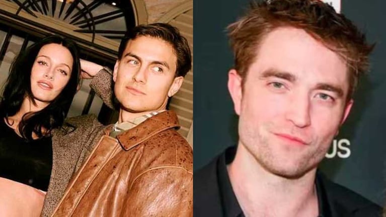 Paulo Dybala y Oriana Sabatini con Robert Pattinson (Foto: Instagram @paulodybala y Reuters)