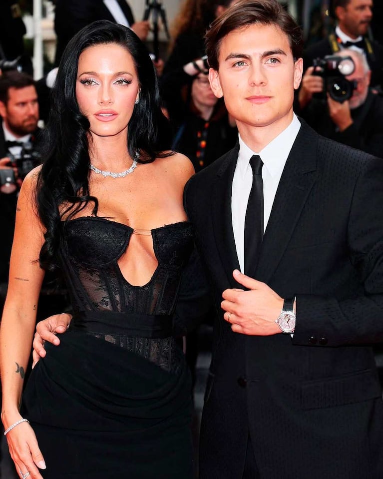 Paulo Dybala y Oriana Sabatini en el Festival Cannes (Foto: Instagram @orianasabatini)