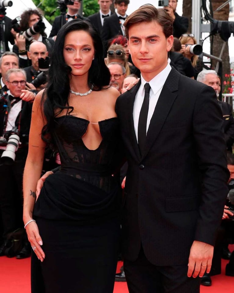 Paulo Dybala y Oriana Sabatini en el Festival Cannes (Foto: Instagram @orianasabatini)