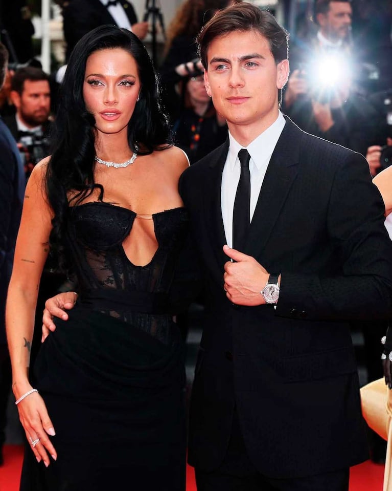 Paulo Dybala y Oriana Sabatini en el Festival Cannes (Foto: Instagram @orianasabatini)
