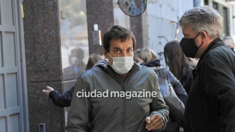 Paulo Vilouta dijo presente en el último adiós a Mauro Viale (Fotos: Movilpress).