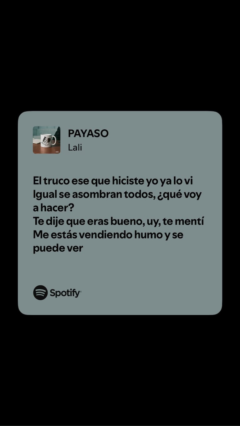 “Payaso”: la canción de Lali Espósito que usó para apuntar contra Javier Milei. Crédito: Instagram
