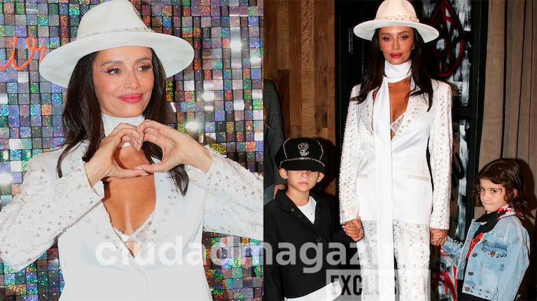 Paz Cornú presentó su colección de la mano de sus hijos (Fotos: Movilpress).