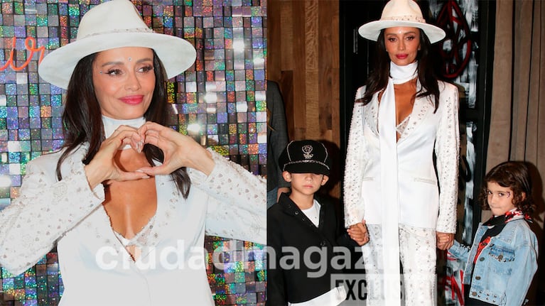 Paz Cornú presentó su colección de la mano de sus hijos (Fotos: Movilpress).