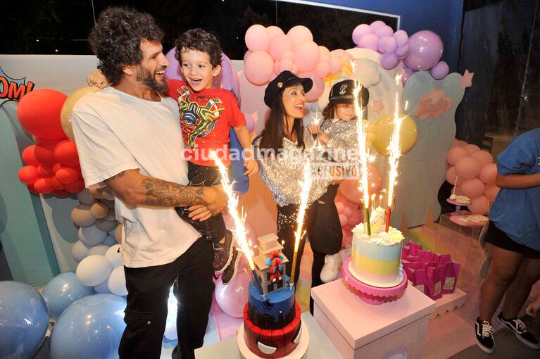 Paz Cornú y su esposo, Diego Orden, le celebraron los 4 años a sus hijos (Foto: Movilpress).