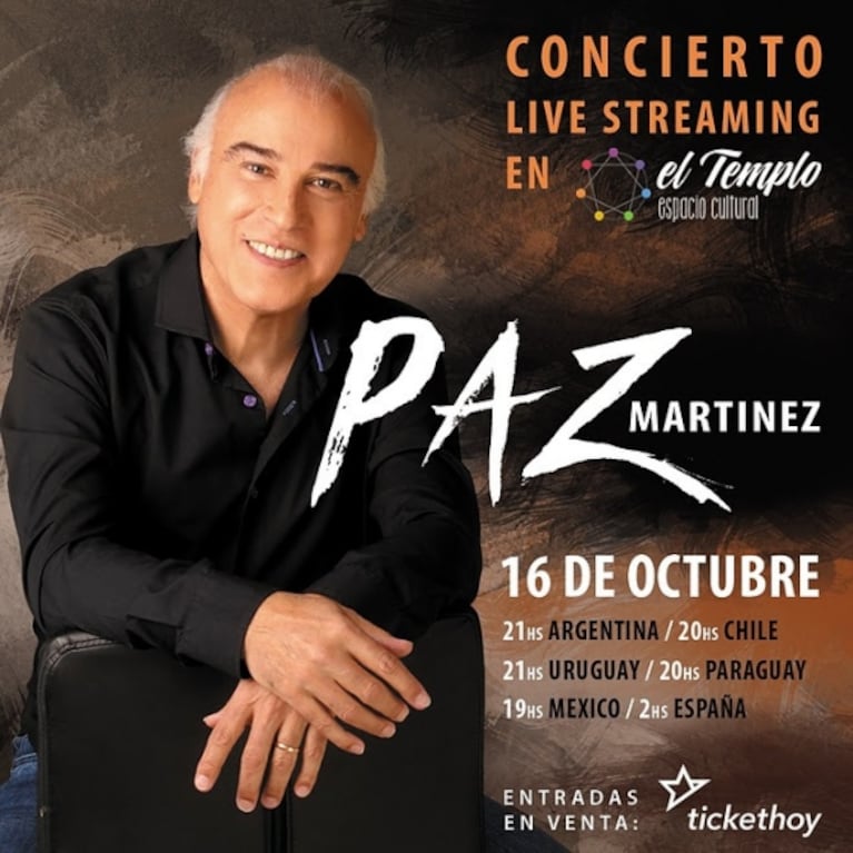 Paz Martínez celebra 50 años como autor y compositor con su primer concierto streaming