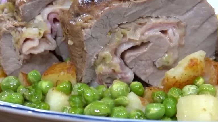 peceto, cacerola, carne, puré, papa