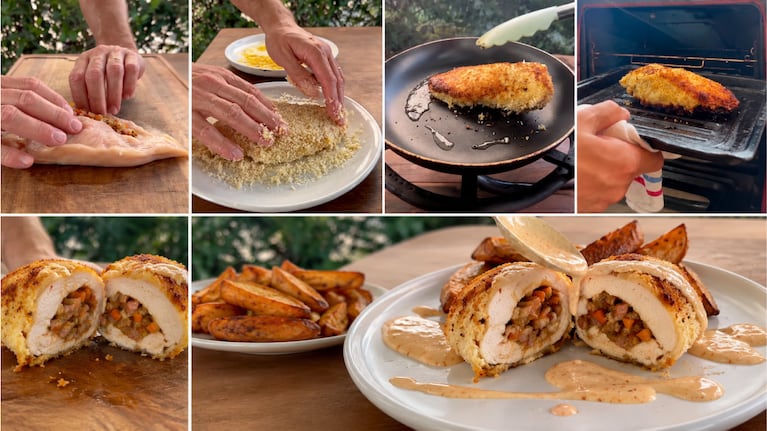 Pechuga de pollo rellena