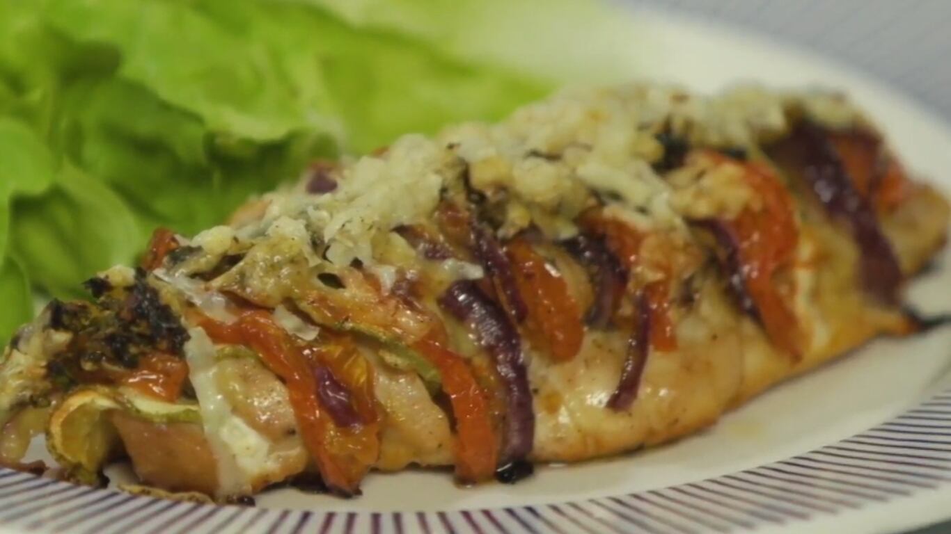 pechuga, pollo, rellena