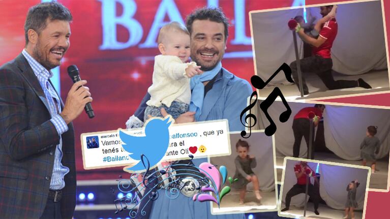 Pedro Alfonso, bailando con Olivia (Foto: Twitter y Web)
