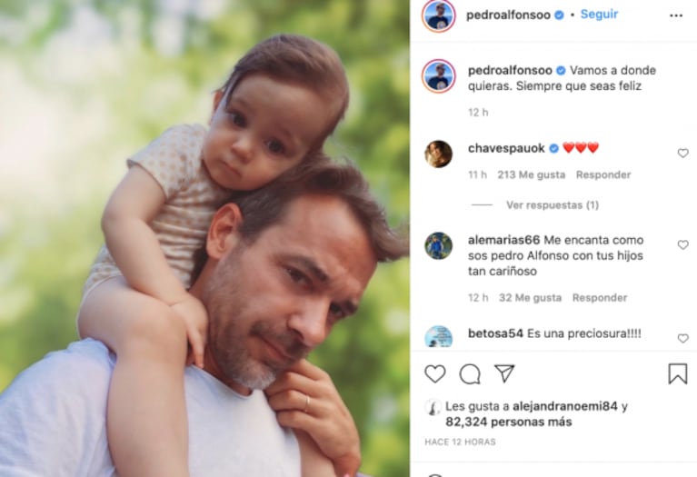 Pedro Alfonso le dedicó un amoroso mensaje a su hija Filipa: "Vamos a donde quieras"