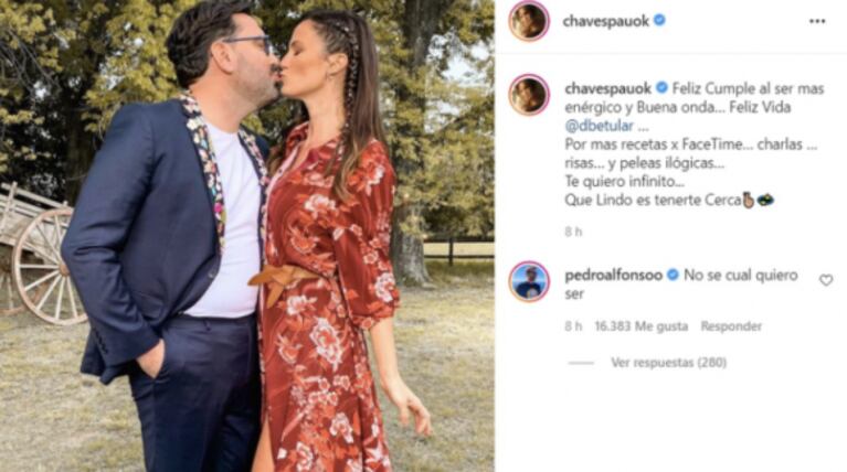Pedro Alfonso reaccionó con picardía al piquito de Paula Chaves con Damián Betular: "No sé cuál quiero ser"