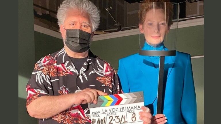 Pedro Almodóvar lanza el primer avance de 'La voz humana', el corto protagonizado por Tilda Swinton. Foto: DPA.