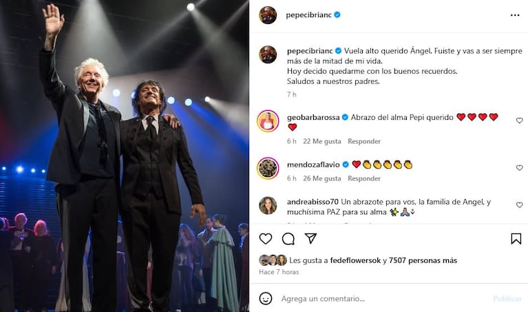 Pepe Cibrián Campoy despidió a Ángel de Mahler en las redes sociales (Foto: Instagram @pepecibrianc)