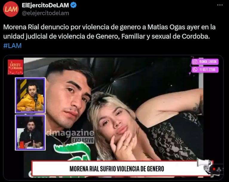 Pepe contó que Morena denunció a su novio por violencia de género.