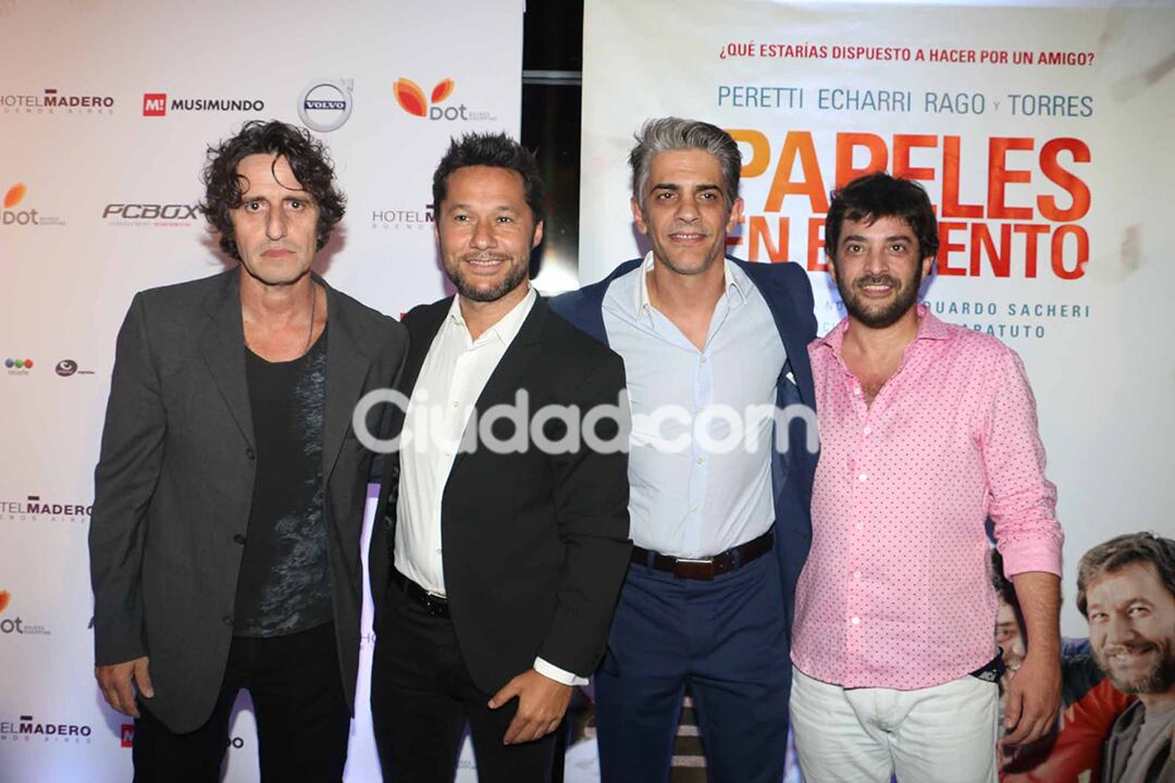 Peretti, Diego Torres, Echarri y Rago, protagonistas de Papeles en el viento.  (Foto: Movilpress)