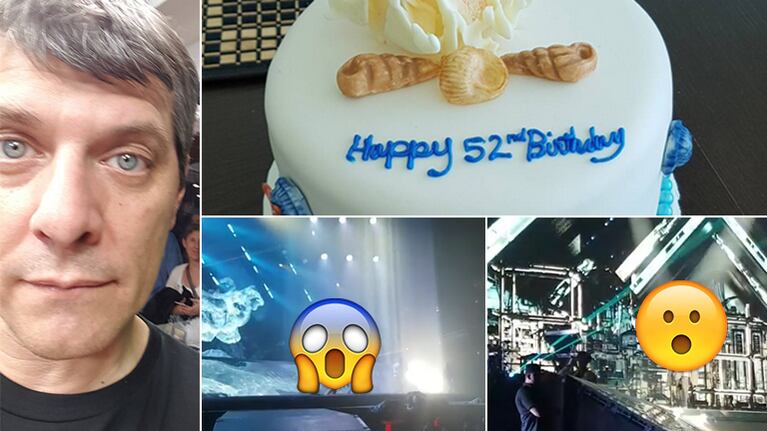 Pergolini festejó su cumple en el recital de Justin Bieber. (Fotos: Instagram)