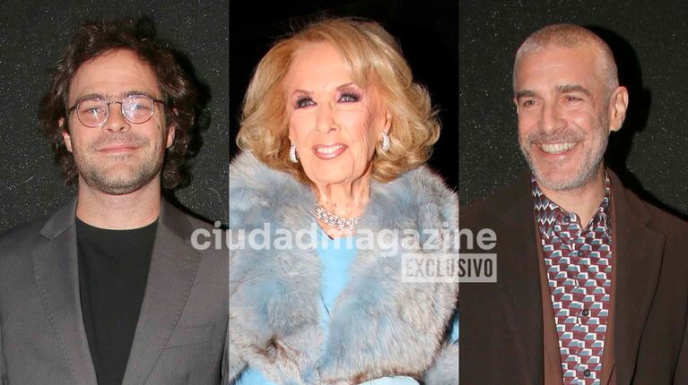 Peter Lanzani, Mirtha Legrand y Leonardo Sbaraglia. (Foto: Movilpress)