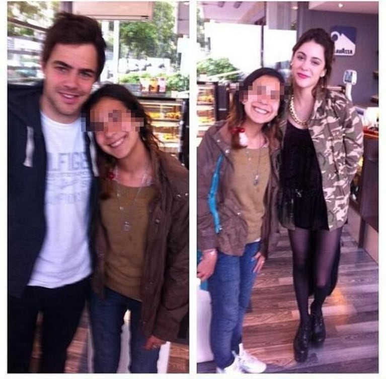 Peter Lanzani y Martina Stoessel, juntos... pero por separado. (Fotos: Twitter)