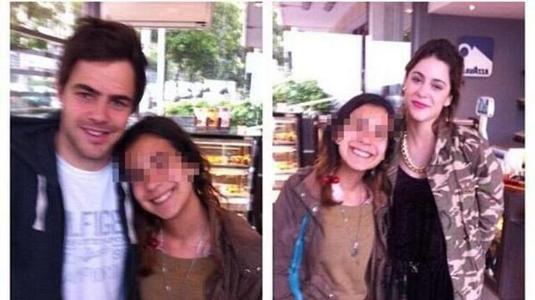 Peter Lanzani y Martina Stoessel, juntos... pero por separado. (Fotos: Twitter)