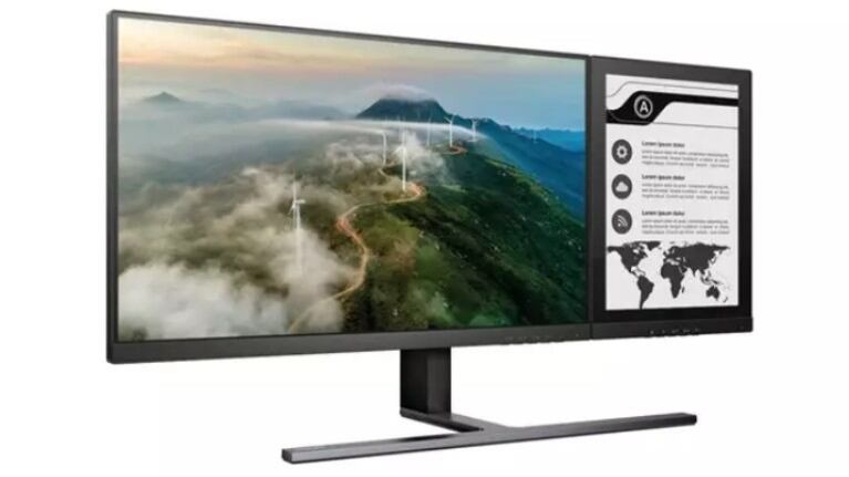 Philips presenta un monitor con un panel secundario de tinta electrónica