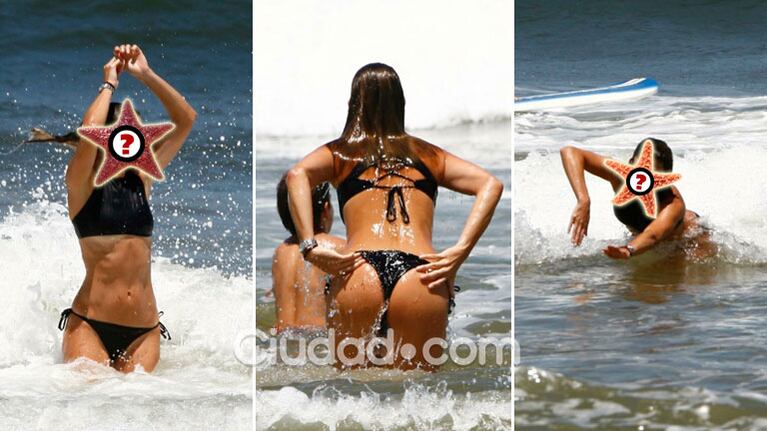 Pía Slapka, el chapuzón sexy de una diosa argentina en el mar de Punta del Este