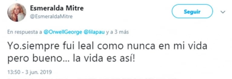 Picante catarata de tweets de Esmeralda Mitre contra su exmarido, Darío Lopérfido: "Estás quedando como..."