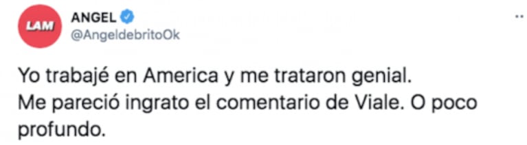 Picante comentario de Ángel de Brito a Jonatan Viale, tras la fuerte crítica de Jorge Rial: "Me pareció ingrato"