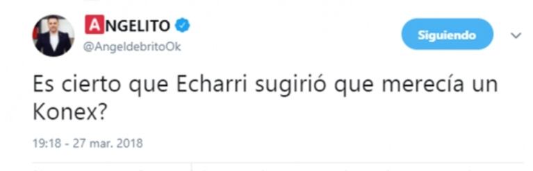 Picante cruce de Ángel de Brito con Pablo Echarri: "Qué suerte que eligieron a Caponi"