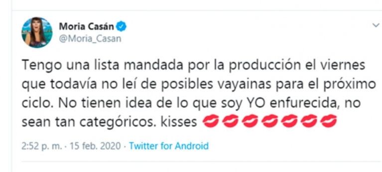 Picante mensaje de Moria Casán por la llegada de Angie Balbiani a Incorrectas: "¿Ni una mínima consulta a la conductora?"