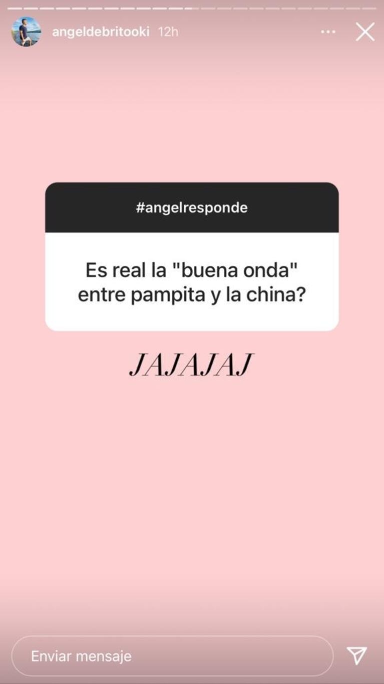 Picante reacción de Ángel de Brito cuando le preguntaron por la "buena onda" de Pampita y China Suárez: "¿Es real?"