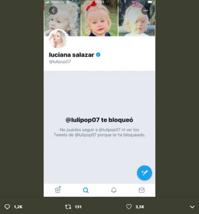 Picante reacción de Cinthia Fernández luego de que Luciana Salazar la bloqueara en Twitter: "¡Alguien arrugó!"