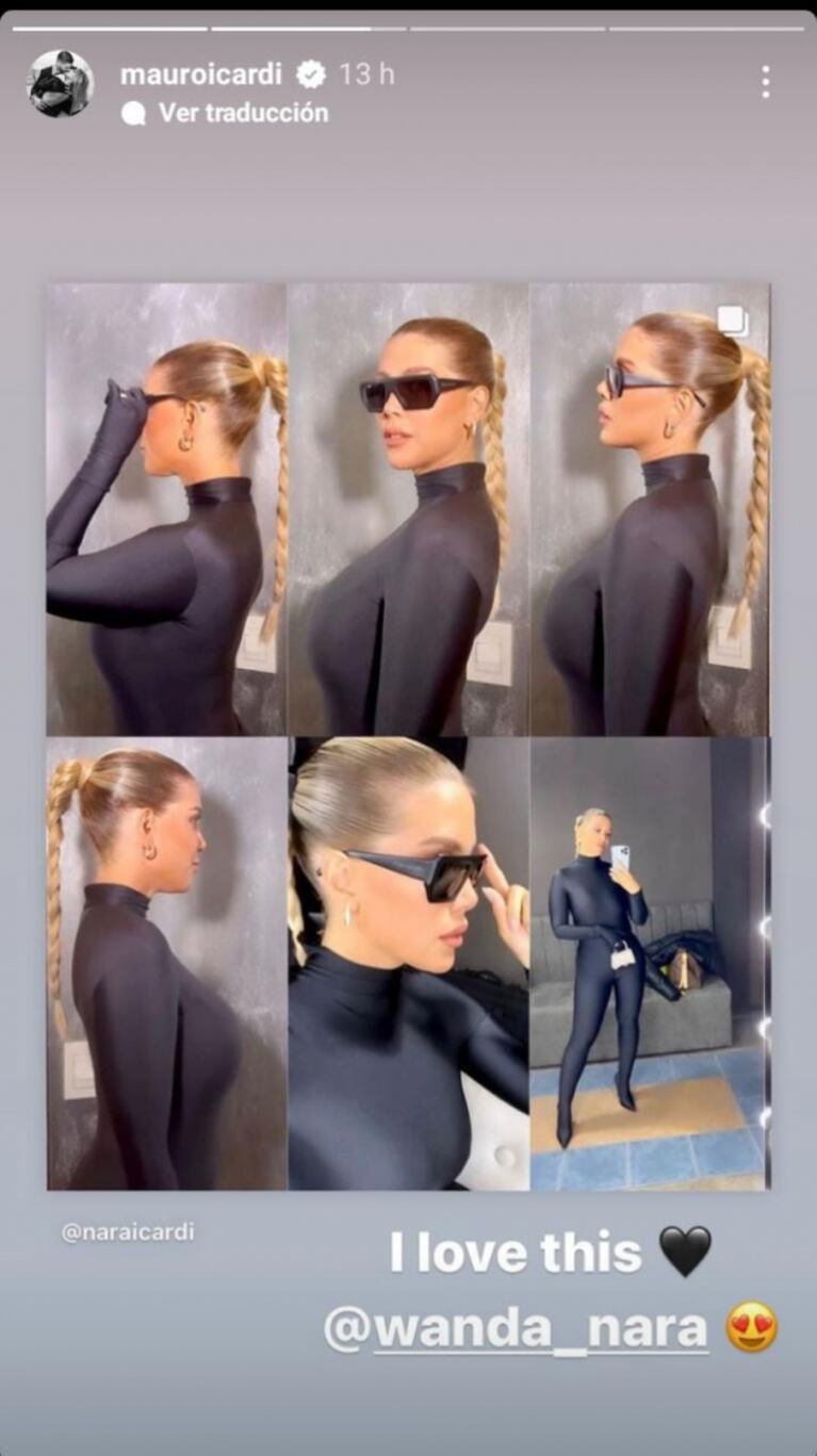 Picante reacción de Mauro Icardi al ver a Wanda Nara con un sensual catsuit tras su crisis