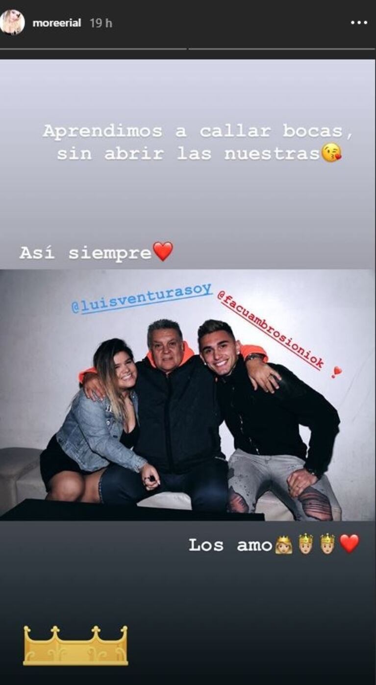 Picante reacción de Morena Rial, tras el emotivo mensaje de Jorge a su otra hija, Rocío