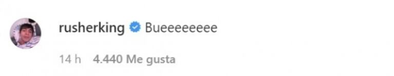 Picante reacción de Rusherking ante una sensual foto de China Suárez