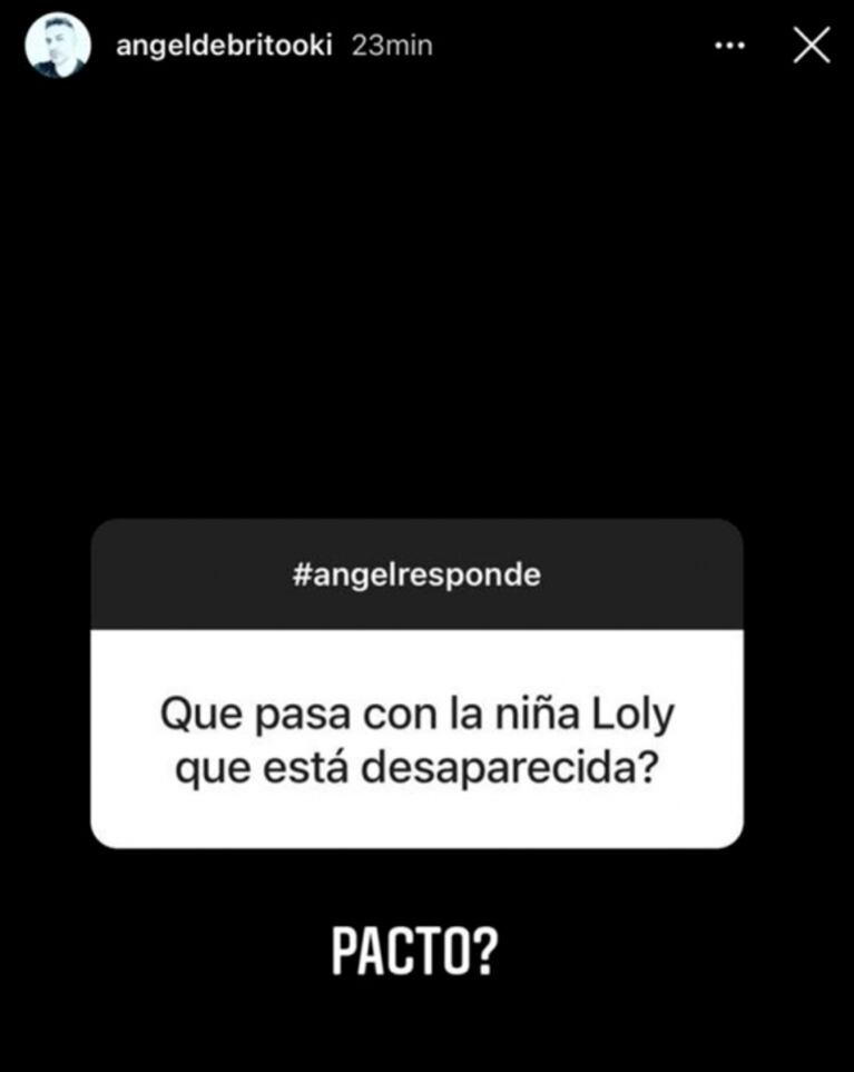 Picante respuesta de Ángel de Brito cuando le preguntaron por la ausencia de Loly Antoniale en los medios: "¿Pacto?" 