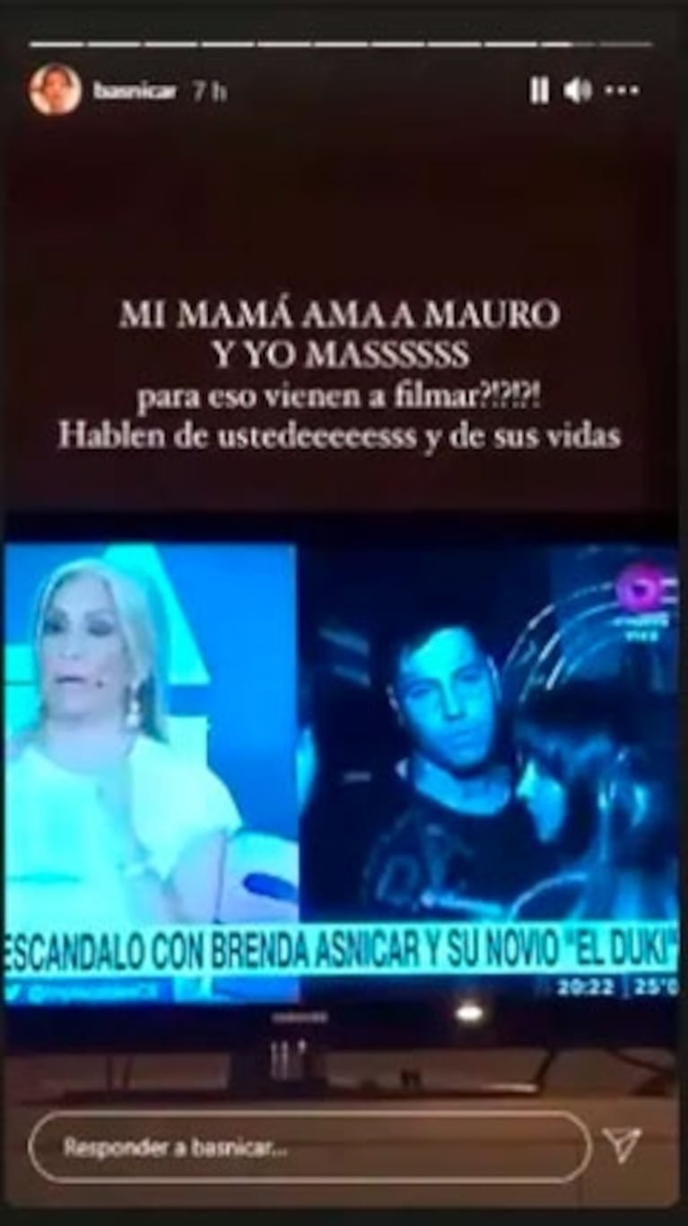 Picante respuesta de Brenda Asnicar a Susana Roccasalvo, tras que tildara su romance con Duki de "tóxico"