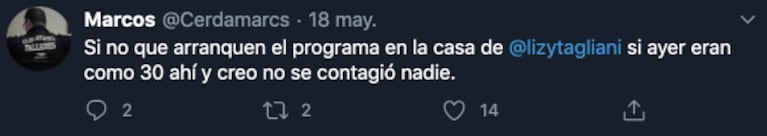 Picante respuesta de Lizy Tagliani a una punzante crítica por su participación en el programa de Marley: "Vos no valés ni medio"