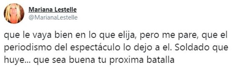 Picante tweet de la doctora Lestelle sobre el posible retiro de Rial de Intrusos: "El periodismo de espectáculos lo dejó a él"