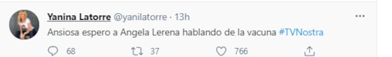 Picantes tweets de Yanina Latorre en pleno viaje de Rial a Miami para vacunarse contra el covid: "Buscaron panelistas y todos dijeron que no"