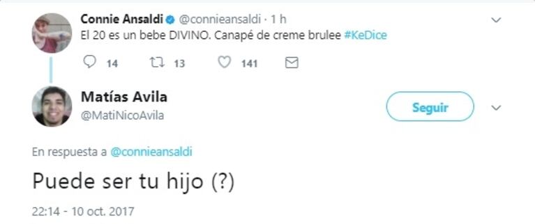 Picantísima respuesta de Connie Ansaldi cuando un seguidor criticó un piropo a un jugador de la Selección: "Entonces lo puedo amamantar"