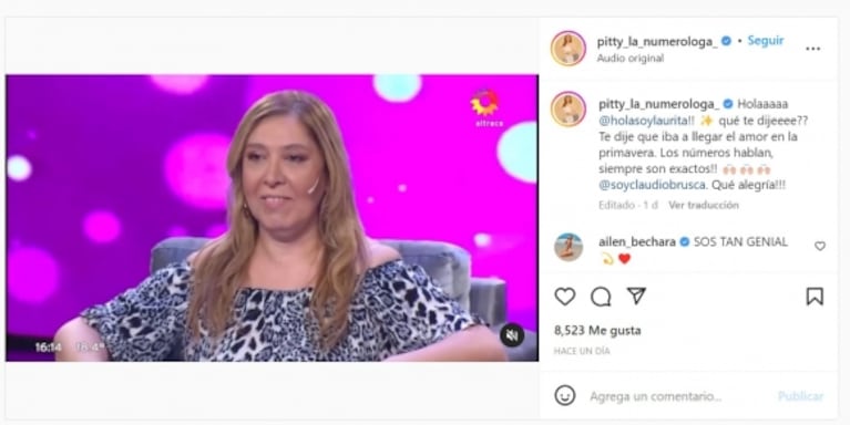 Pícaras reacciones de Laurita Fernández y Peluca Brusca cuando Pitty la numeróloga predijo su romance