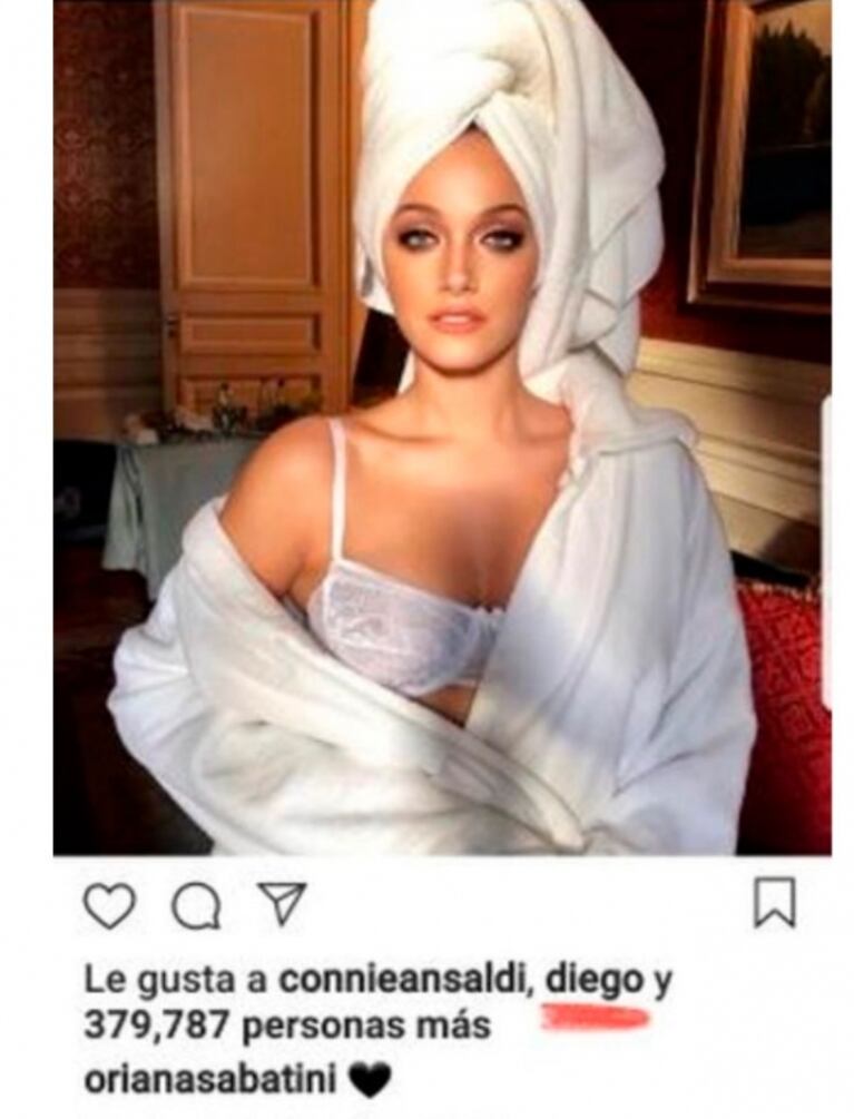 Pícaro "me gusta" de Diego Boneta a una foto súper sexy de Oriana Sabatini: "Ella ni los mensajes contesta"