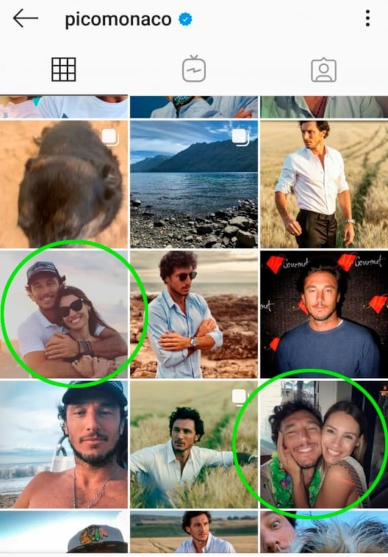 Pico Mónaco borró fotos de Pampita de su Instagram tras casarse con Diana Arnopoulos