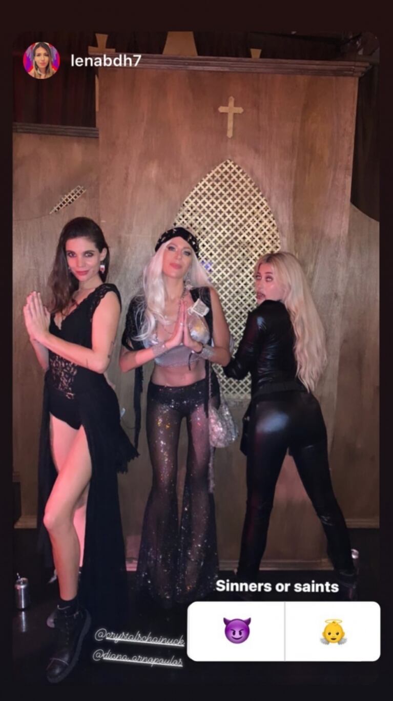 Pico Mónaco con su novia, Diana Arnopoulos, a puro romance en Halloween: "La mejor noche de mi vida"