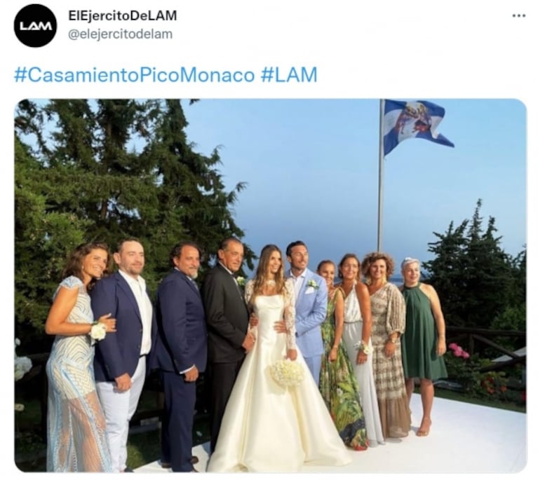 Pico Mónaco y Diana Arnopoulos tuvieron una lujosa boda en Grecia: las imágenes