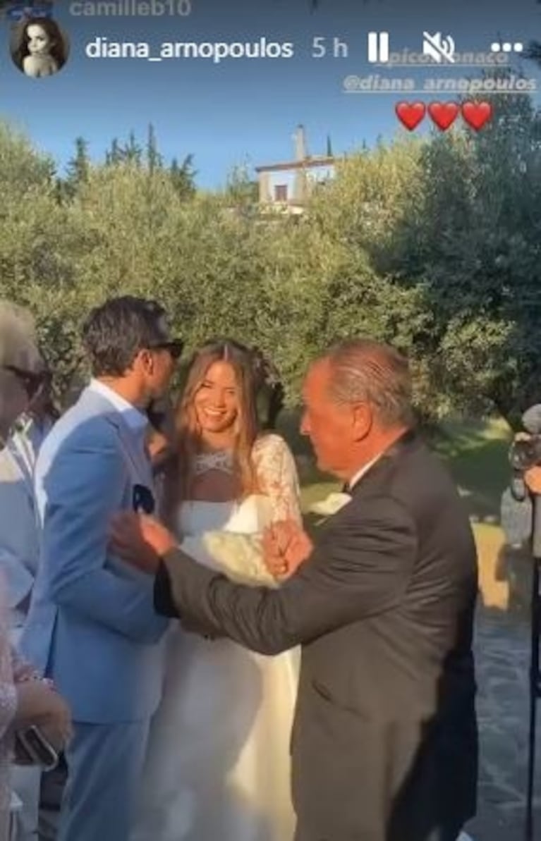 Pico Mónaco y Diana Arnopoulos tuvieron una lujosa boda en Grecia: las imágenes