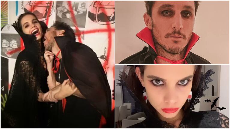Pico Mónaco y su novia Diana Arnopoulos celebraron Halloween disfrazados de vampiros: sus divertidas fotos
